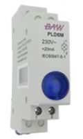 Piloto de señalización con LED. Un módulo DIN. 24Vca/cc. AZUL