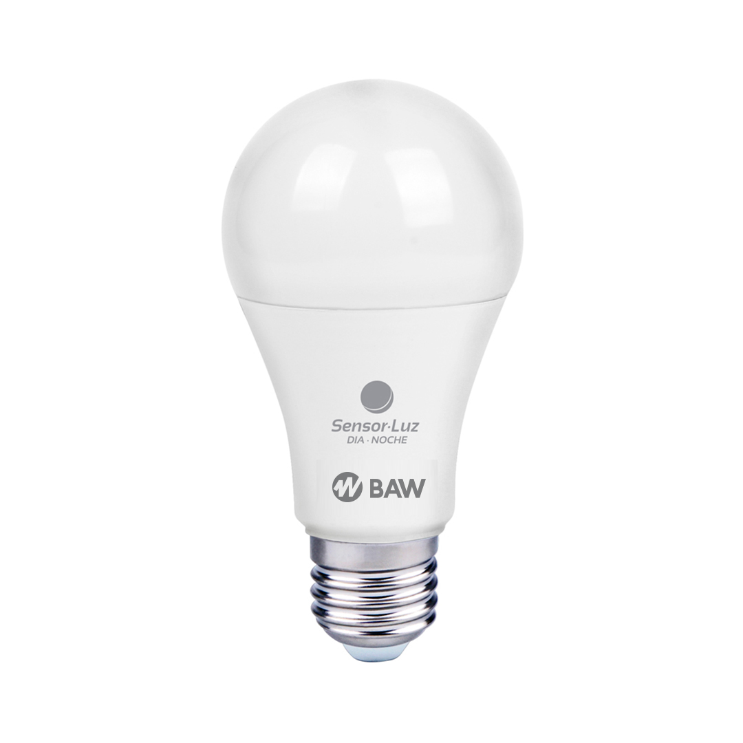 Lámpara LED A60 11W, C/Sensor DIA · NOCHE, 6500° K, E27