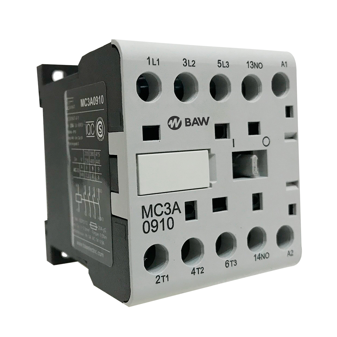 Minicontactor 3P. 4kW AC3 9A 1NO Bobina: 24Vac 50-60Hz