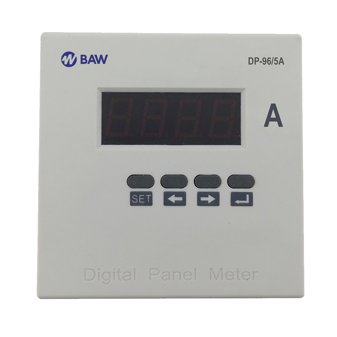 Amperímetro digital para panel. 96x96mm. Para TI In/5A.
