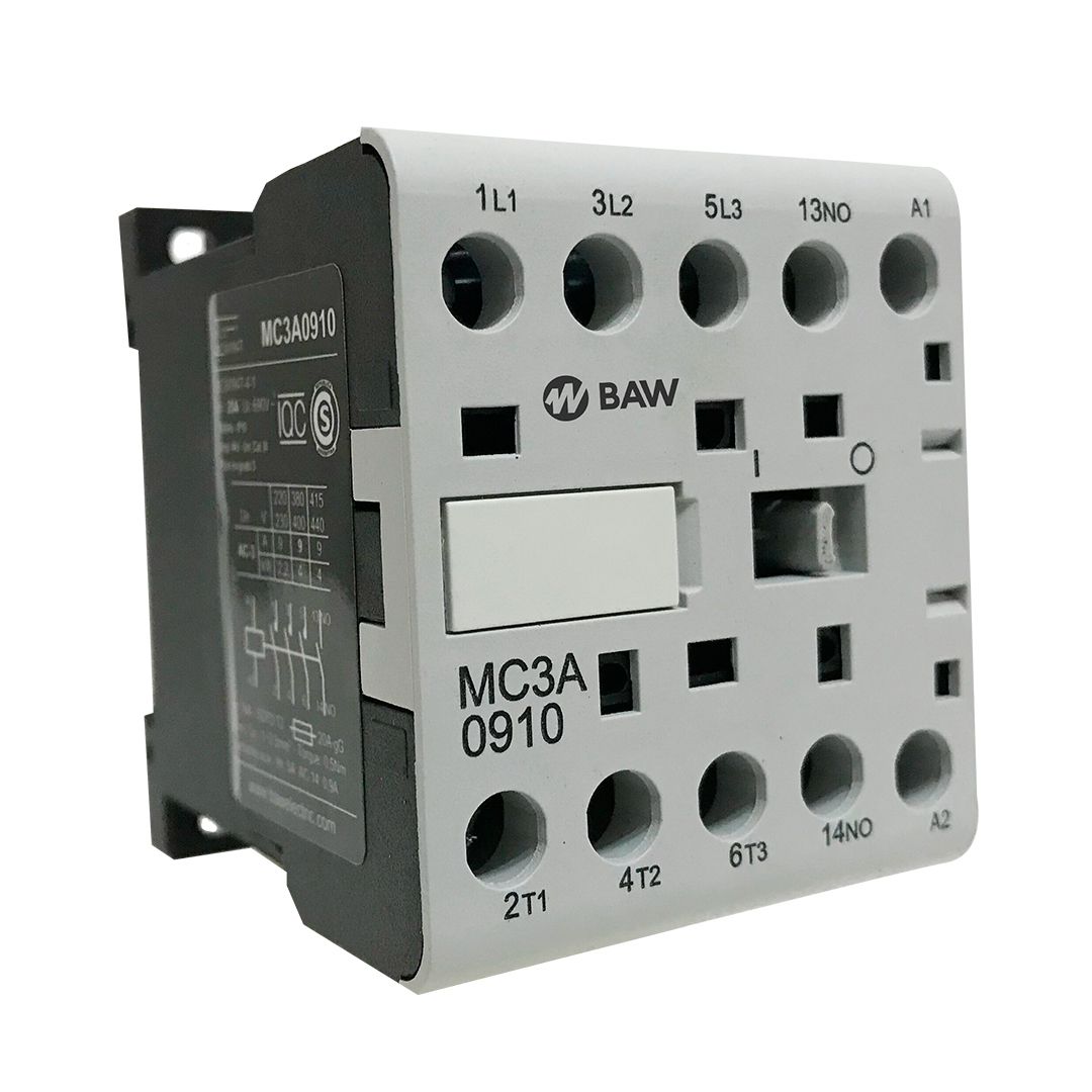 Minicontactor 3P. 4kW AC3 9A 1NO Bobina: 220Vac 50-60Hz
