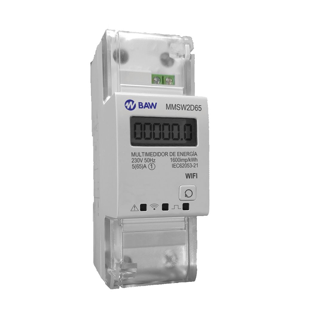 Multimedidor monofásico WIFI c/registro de kWh. 5(65)A 230V