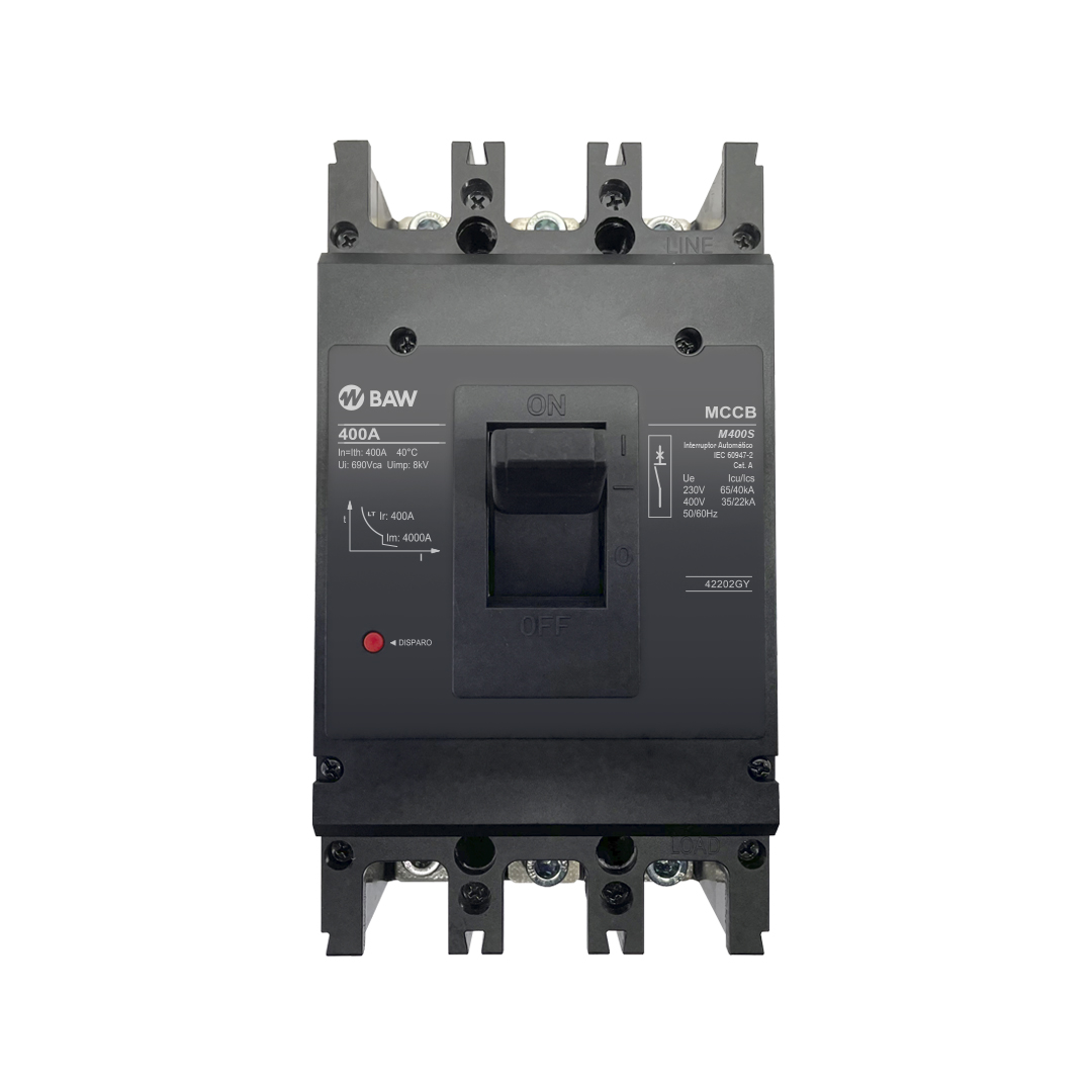 Interruptor automático (MCCB) con protección TMg fija. In: 400A 3P 400V.
