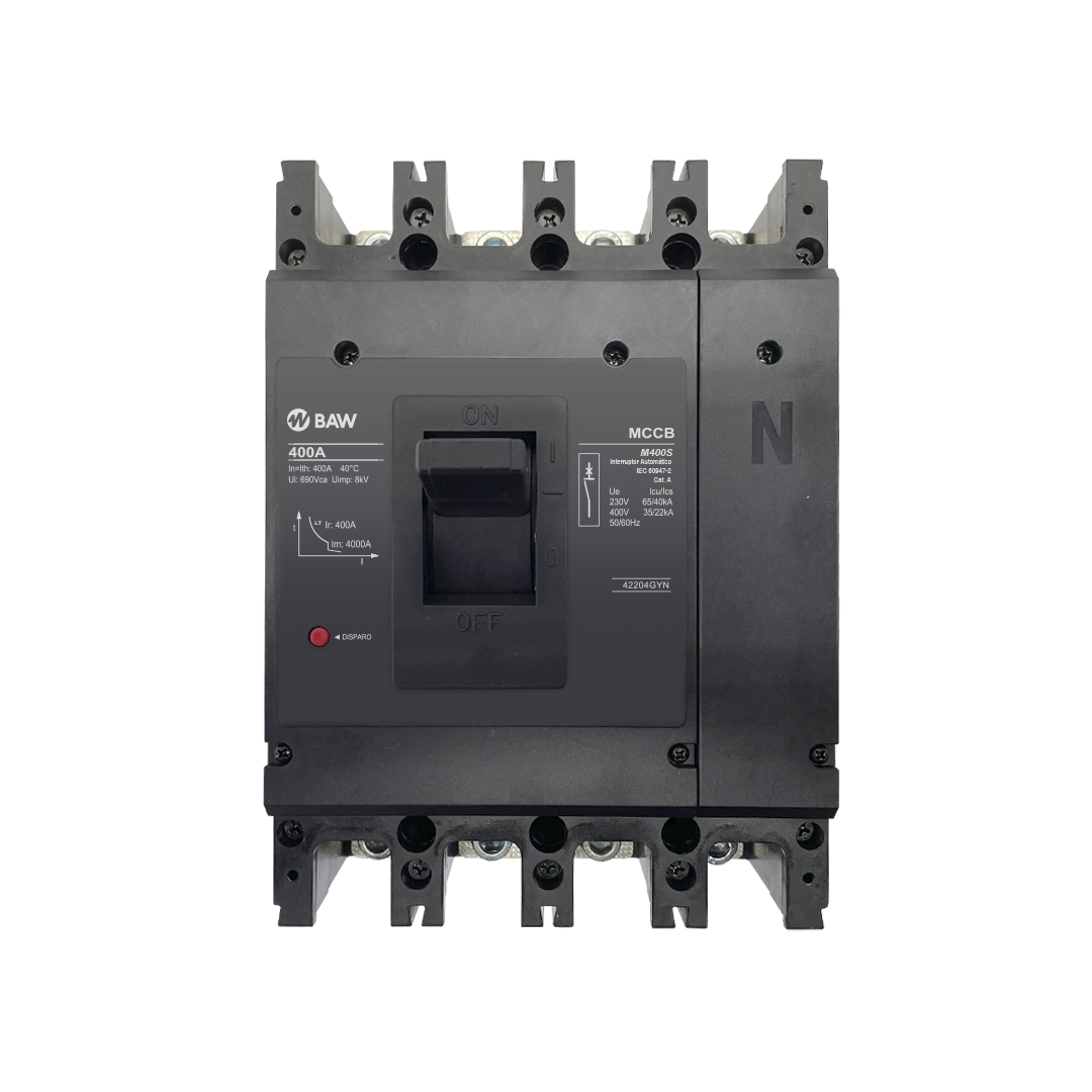Interruptor automático (MCCB) con protección TMg fija. In: 400A 4P 400V.
