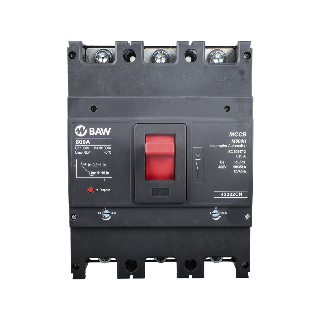 Interruptor automático regulable TMg 630-800A 3P 400V. Icu/Ics=50/35kA. MCCB Serie CN.