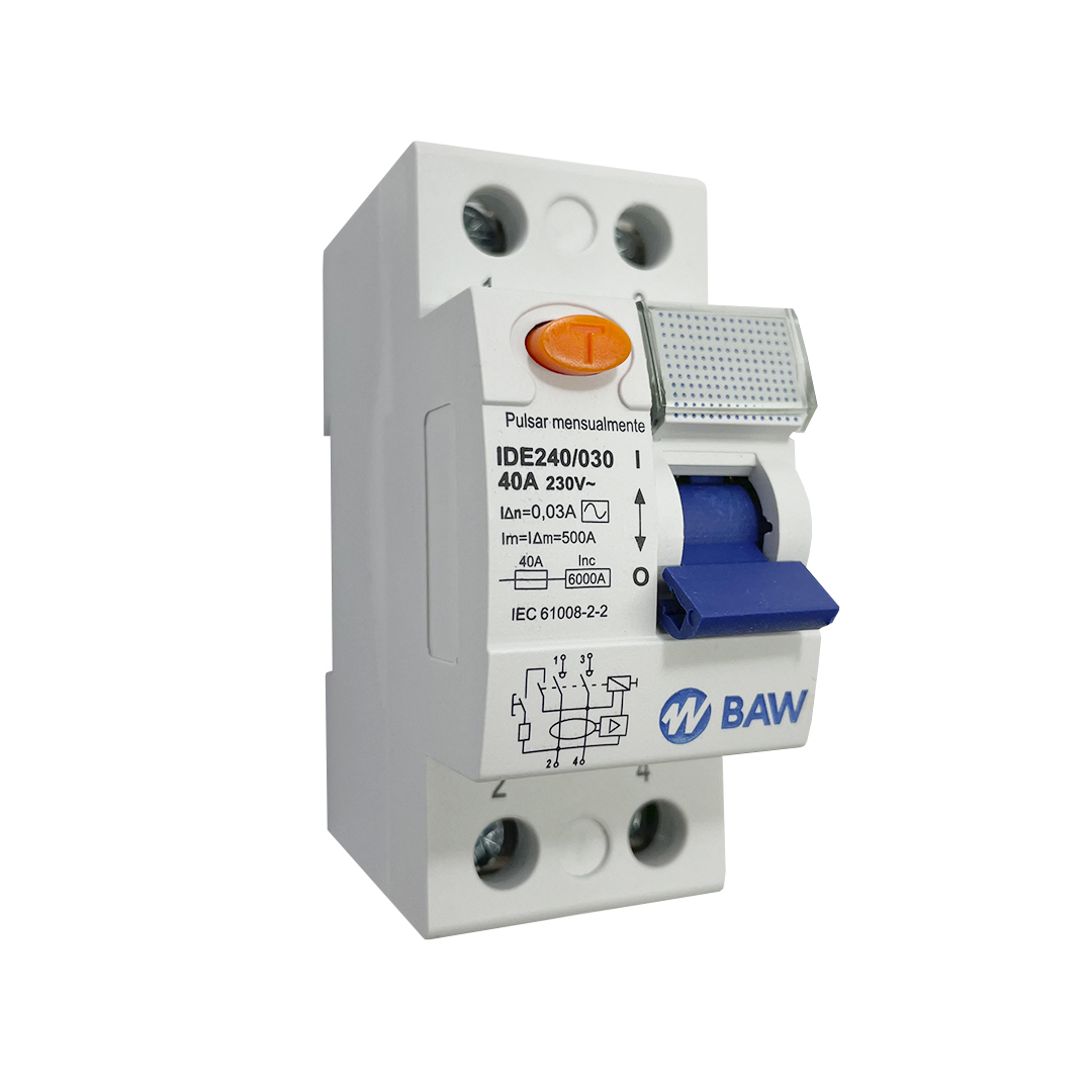 Interruptor diferencial 2P In=40A  I∆n=30mA 