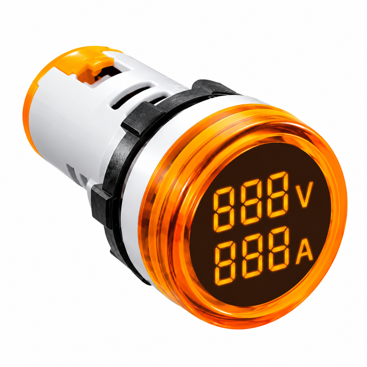 Mini Volt-Amperímetro Digital LED 80-500VCA Y 100A~. ÁMBAR